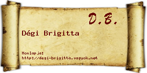 Dégi Brigitta névjegykártya